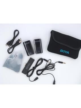 Boya 2.4GHz Dual-channel Wireless Microphone System BY-XM6-S4 IOS Devices
